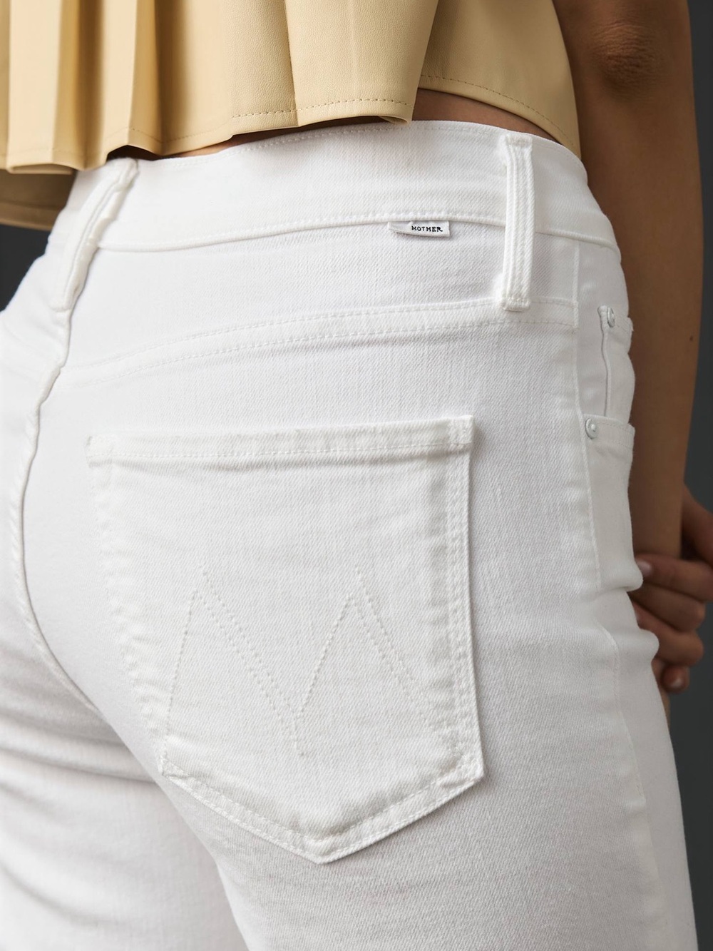 MOTHER White High-Rise Skinny Jeans size 28